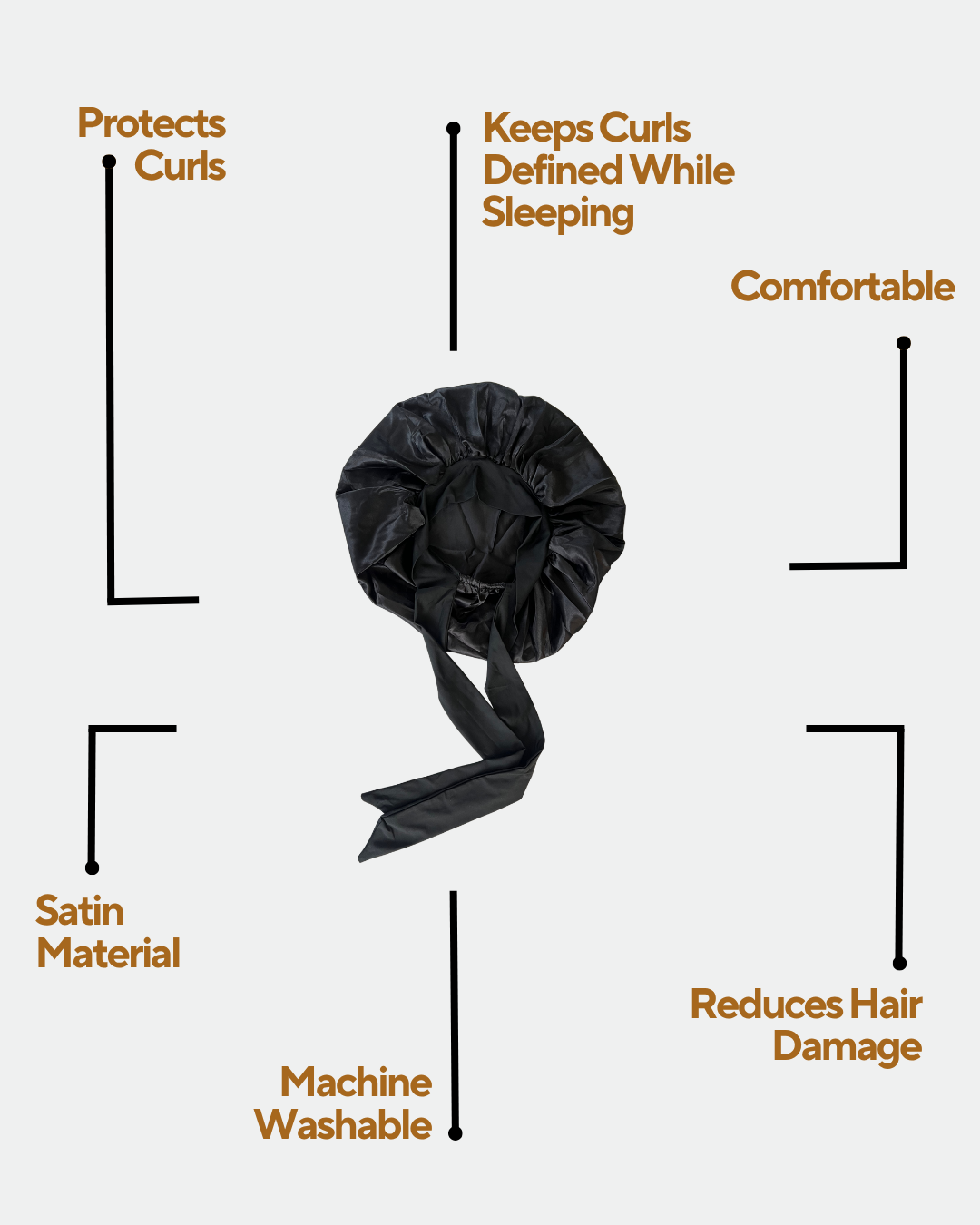 SATIN HAIR BONNET
